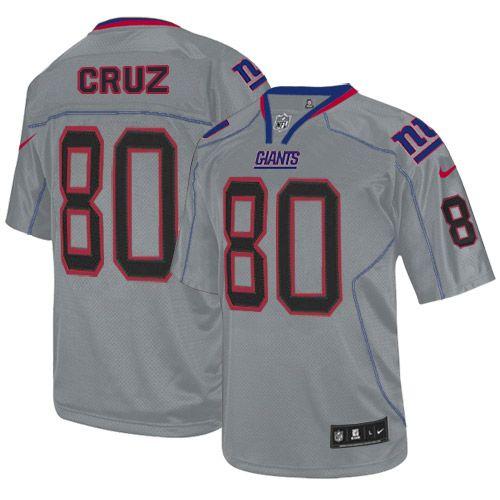 Giants #80 Victor Cruz Lights Out Grey Men's Stitched NFL Elite Jersey