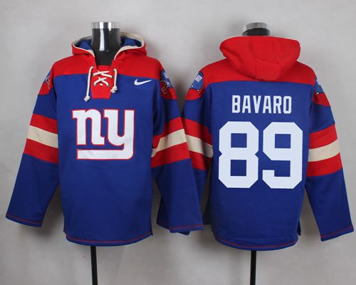 Giants #89 Mark Bavaro Royal Blue Player Pullover NFL Hoodie