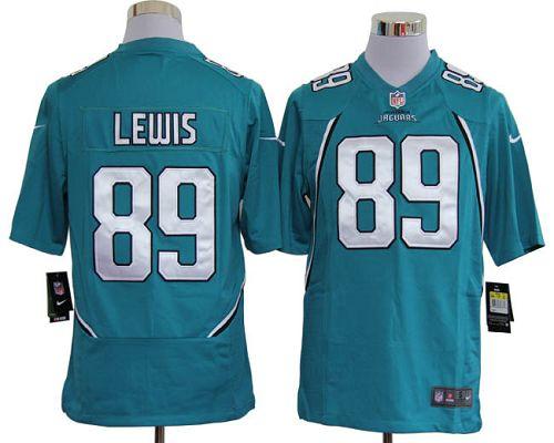 Jaguars #89 Marcedes Lewis Teal Green Team Color Men's Stitched NFL Game Jersey