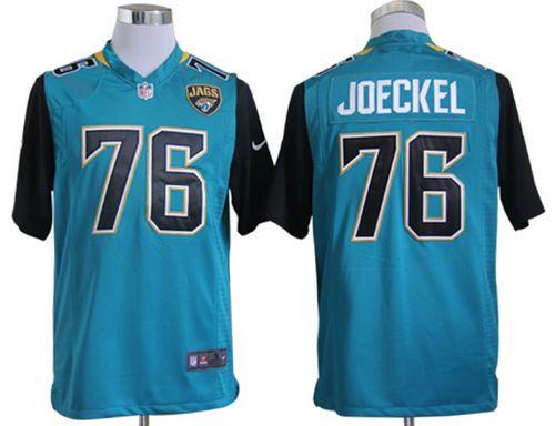 Jaguars #76 Luke Joeckel Teal Green Team Color Men's Stitched NFL Game Jersey