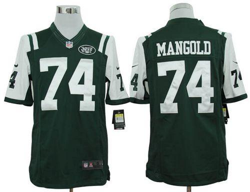 Jets #74 Nick Mangold Green Team Color Men's Stitched NFL Limited Jersey