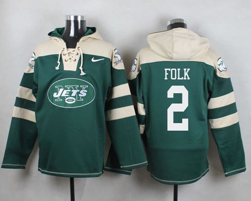 Jets #2 Nick Folk Green Player Pullover NFL Hoodie