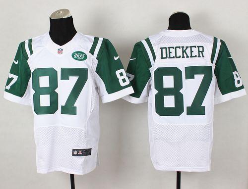 Jets #87 Eric Decker White Men's Stitched NFL Elite Jersey