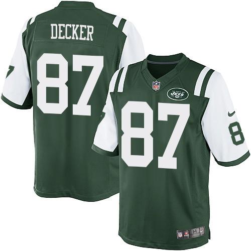 Jets #87 Eric Decker Green Team Color Men's Stitched NFL Limited Jersey
