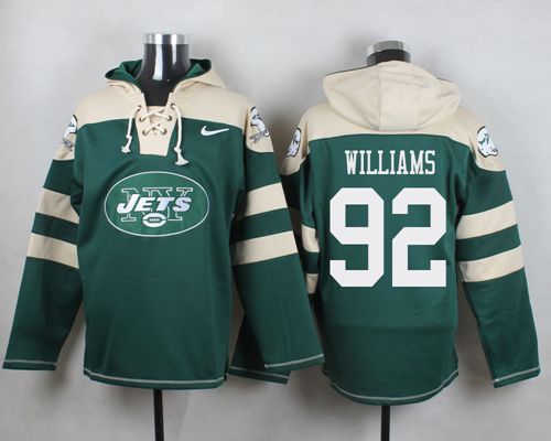 Jets #92 Leonard Williams Green Player Pullover NFL Hoodie