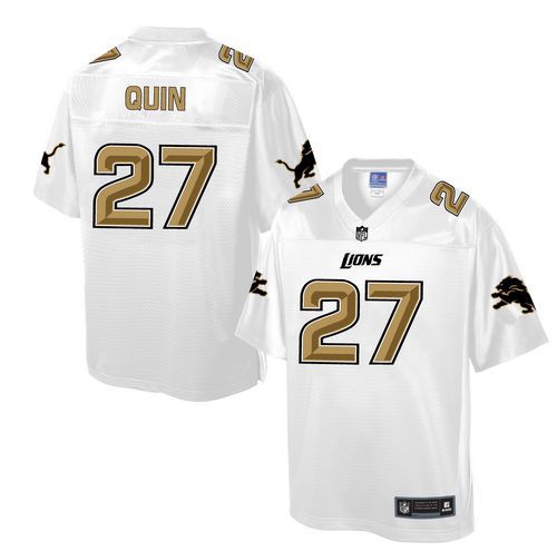 Lions #27 Glover Quin White Men's NFL Pro Line Fashion Game Jersey