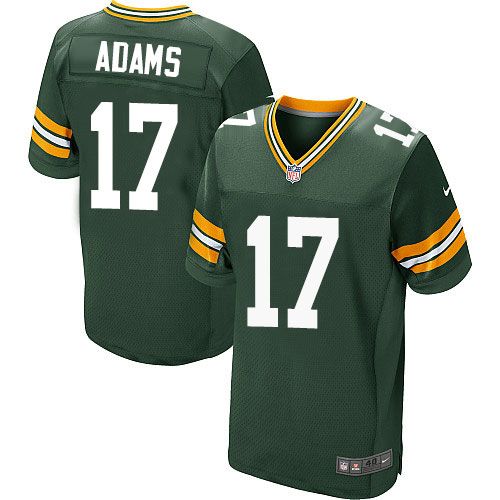Packers #17 Davante Adams Green Team Color Men's Stitched NFL Elite Jersey