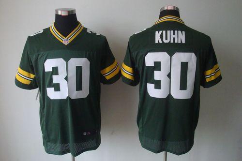 Packers #30 John Kuhn Green Team Color Men's Stitched NFL Elite Jersey