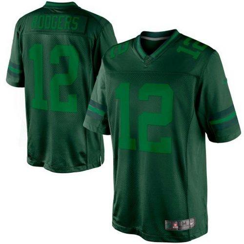 Packers #12 Aaron Rodgers Green Men's Stitched NFL Drenched Limited Jersey