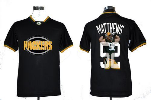 Packers #52 Clay Matthews Black Men's NFL Game All Star Fashion Jersey