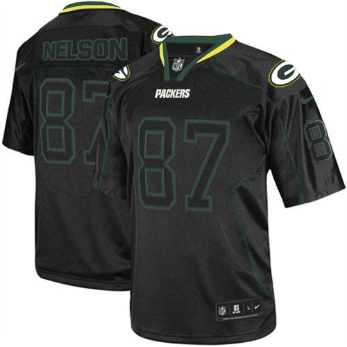 Packers #87 Jordy Nelson Lights Out Black Men's Stitched NFL Elite Jersey