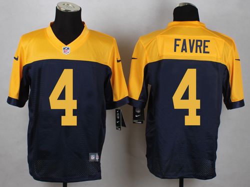 Packers #4 Brett Favre Navy Blue Alternate Men's Stitched NFL New Elite Jersey