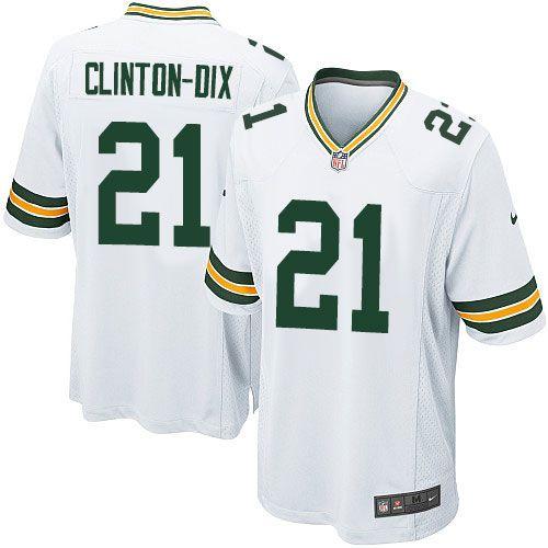 Packers #21 Ha Ha Clinton Dix White Men's Stitched NFL Game Jersey