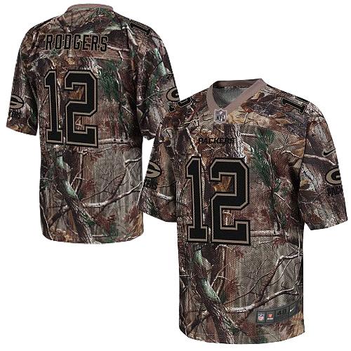 Packers #12 Aaron Rodgers Camo Men's Stitched NFL Realtree Elite Jersey