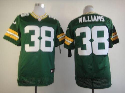Packers #38 Tramon Williams Green Team Color Men's Stitched NFL Elite Jersey