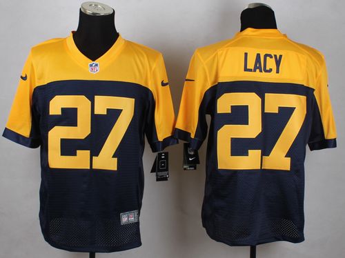 Packers #27 Eddie Lacy Navy Blue Alternate Men's Stitched NFL New Elite Jersey