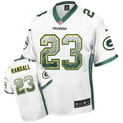 Packers #23 Damarious Randall White Men's Stitched NFL Elite Drift Fashion Jersey