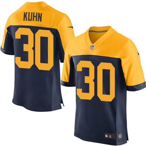 Packers #30 John Kuhn Navy Blue Alternate Men's Stitched NFL New Elite Jersey