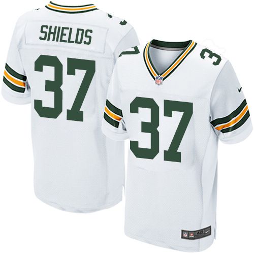 Packers #37 Sam Shields White Men's Stitched NFL Elite Jersey