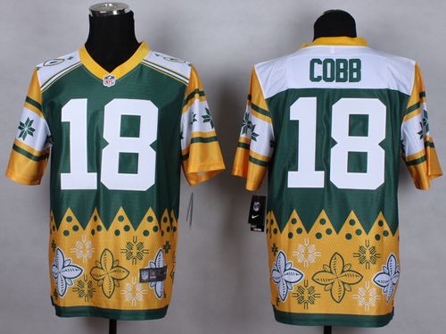 Packers #18 Randall Cobb Green Men's Stitched NFL Elite Noble Fashion Jersey