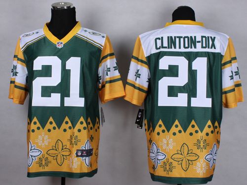 Packers #21 Ha Ha Clinton Dix Green Men's Stitched NFL Elite Noble Fashion Jersey