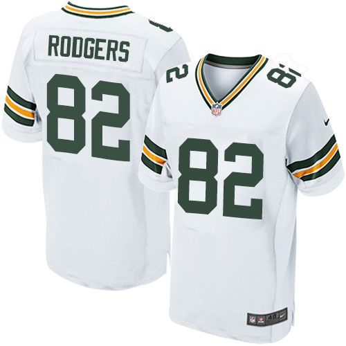 Packers #82 Richard Rodgers White Men's Stitched NFL Elite Jersey