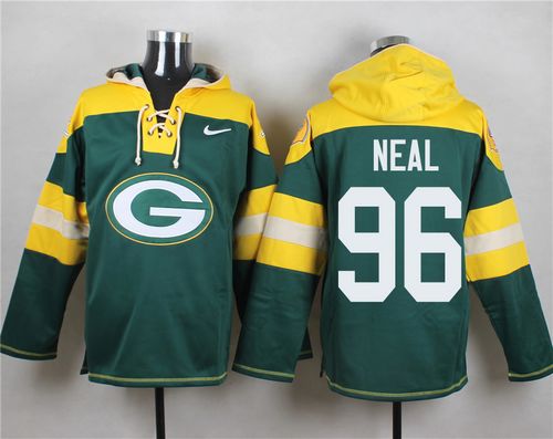 Packers #96 Mike Neal Green Player Pullover NFL Hoodie