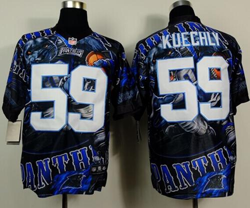 Panthers #59 Luke Kuechly Team Color Men's Stitched NFL Elite Fanatical Version Jersey