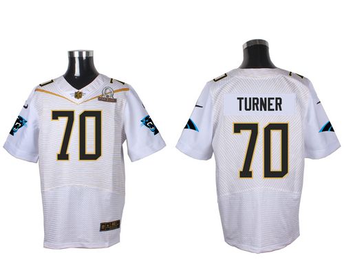 Panthers #70 Trai Turner White 2016 Pro Bowl Men's Stitched NFL Elite Jersey