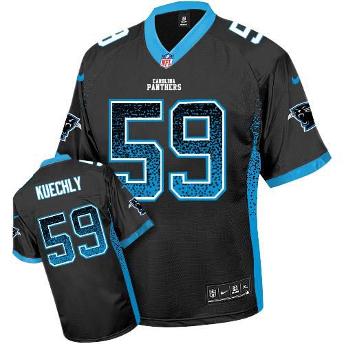 Panthers #59 Luke Kuechly Black Team Color Men's Stitched NFL Elite Drift Fashion Jersey