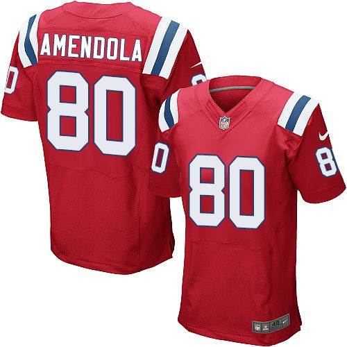  Patriots #80 Danny Amendola Red Alternate Men's Stitched NFL Elite Jersey