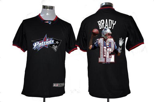 Patriots #12 Tom Brady Black Men's NFL Game All Star Fashion Jersey