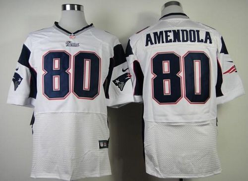 Patriots #80 Danny Amendola White Men's Stitched NFL Elite Jersey