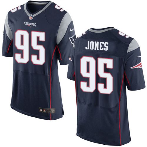 Patriots #95 Chandler Jones Navy Blue Team Color Men's Stitched NFL New Elite Jersey