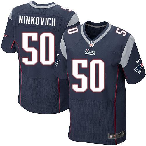 Patriots #50 Rob Ninkovich Navy Blue Team Color Men's Stitched NFL Elite Jersey