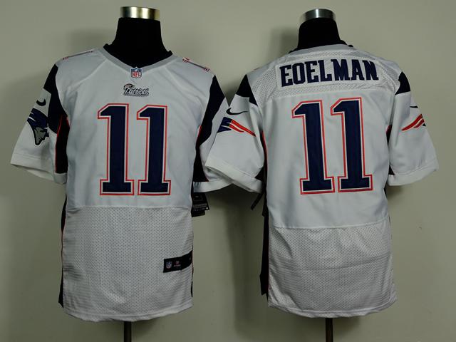 Patriots #11 Julian Edelman White Men's Stitched NFL Elite Jersey