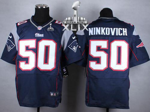 Patriots #50 Rob Ninkovich Navy Blue Team Color Super Bowl XLIX Men's Stitched NFL Elite Jersey