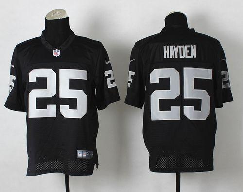 Raiders #25 D.J. Hayden Black Team Color Men's Stitched NFL Elite Jersey