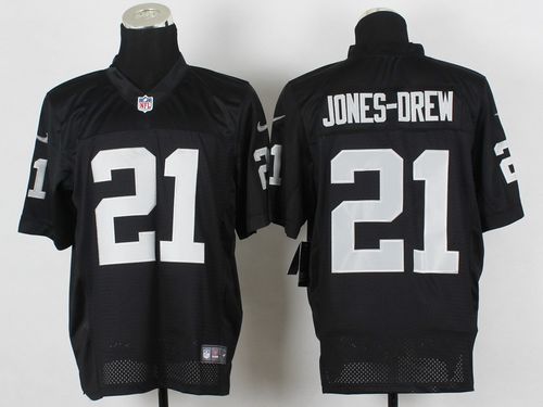 Raiders #21 Maurice Jones Drew Black Team Color Men's Stitched NFL Elite Jersey