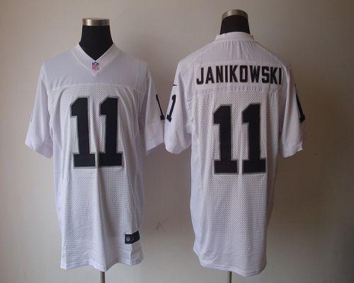 Raiders #11 Sebastian Janikowski White Men's Stitched NFL Elite Jersey