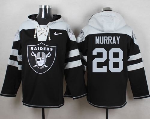 Raiders #28 Latavius Murray Black Player Pullover NFL Hoodie