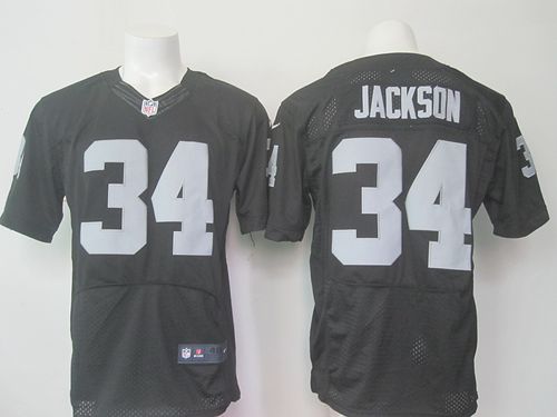 Raiders #34 Bo Jackson Black Team Color Men's Stitched NFL New Elite Jersey