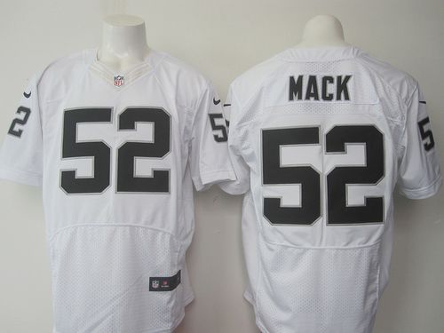 Raiders #52 Khalil Mack White Men's Stitched NFL New Elite Jersey