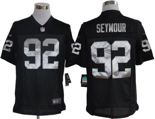 Raiders #92 Richard Seymour Black Team Color Men's Stitched NFL Limited Jersey
