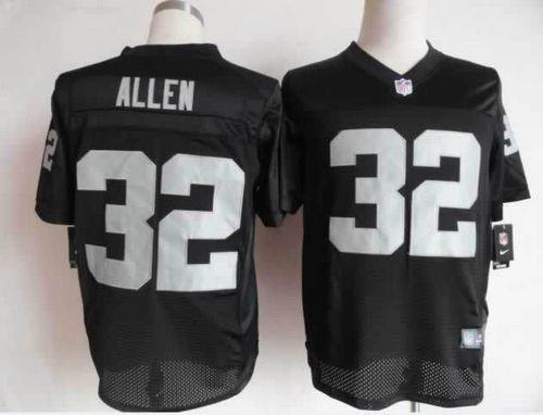Raiders #32 Marcus Allen Black Team Color Men's Stitched NFL Elite Jersey