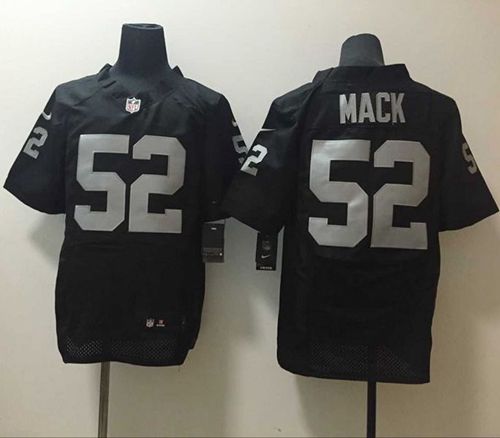 Raiders #52 Khalil Mack Black Team Color Men's Stitched NFL New Elite Jersey