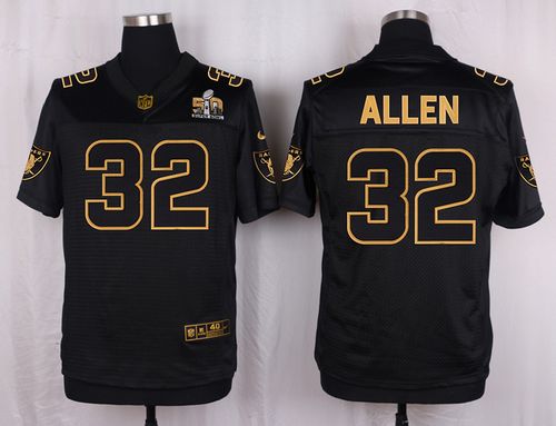 Raiders #32 Marcus Allen Black Men's Stitched NFL Elite Pro Line Gold Collection Jersey