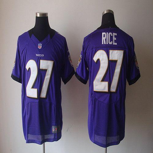 Ravens #27 Ray Rice Purple Team Color Men's Stitched NFL Elite Jersey