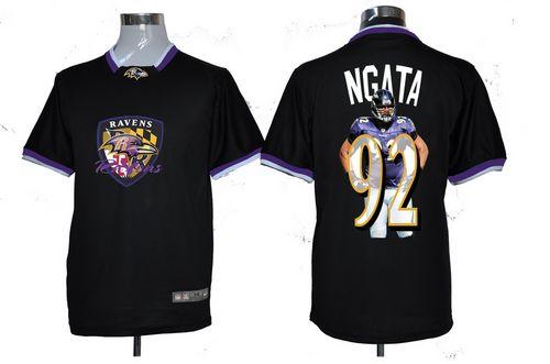 Ravens #92 Haloti Ngata Black Men's NFL Game All Star Fashion Jersey
