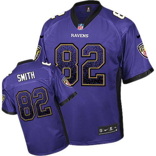 Ravens #82 Torrey Smith Purple Team Color Men's Stitched NFL Elite Drift Fashion Jersey